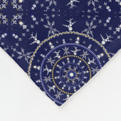 Ditsy冬パーソナライズされたの雪の天使の雪だるまタイル フリースブランケット (角)