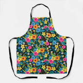 Ditsy鮮やか花花柄–43785 エプロン (正面)