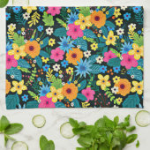 Ditsy鮮やか花花柄–43785 キッチンタオル (折り畳み)