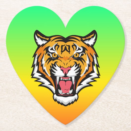 Ditsy鮮やか花花柄–43785 ペーパーコースター (正面)