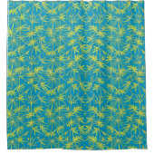 Ditsy黄色の花シャワーカーテン シャワーカーテン (正面)