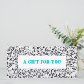 Ditsy2ギフト証明書テンプレート (スタンド正面)