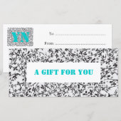 Ditsy2ギフト証明書テンプレート (正面/裏面)