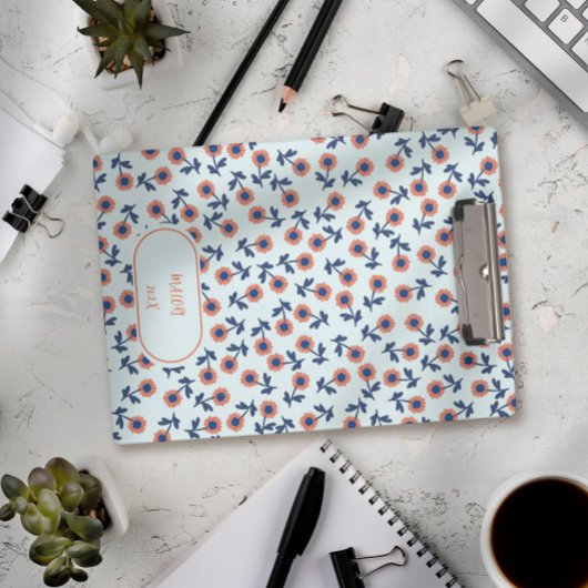 Ditsy Coral Daisies – Mini Floral Seamless Pattern クリップボード