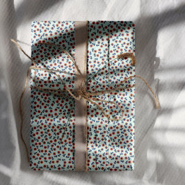 Ditsy Coral Daisies – Mini Floral Seamless Pattern ラッピングペーパーシート