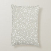 Ditsy Dots Pattern - White on Beige/Greige アクセントクッション (裏面(縦))