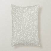 Ditsy Dots Pattern - White on Beige/Greige アクセントクッション (正面(垂直))