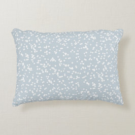 Ditsy Dots Pattern - White on Dusty Blue アクセントクッション