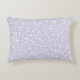 Ditsy Dots Pattern - White on Dusty Purple アクセントクッション