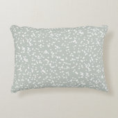 Ditsy Dots Pattern - White on Gray Green アクセントクッション (正面)