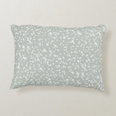 Ditsy Dots Pattern - White on Gray Green アクセントクッション (裏面)