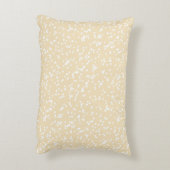 Ditsy Dots Pattern - White on Pale Yellow アクセントクッション (裏面(縦))