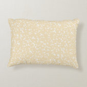 Ditsy Dots Pattern - White on Pale Yellow アクセントクッション (裏面)
