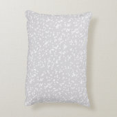Ditsy Dots Pattern - White on Silver-Gray アクセントクッション (裏面(縦))