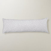 Ditsy Dots Pattern - White on Silver-Gray ボディピロー (裏面)