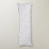 Ditsy Dots Pattern - White on Silver-Gray ボディピロー (裏面 (縦))