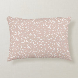 Ditsy Dots Pattern - White on Soft Terracotta アクセントクッション