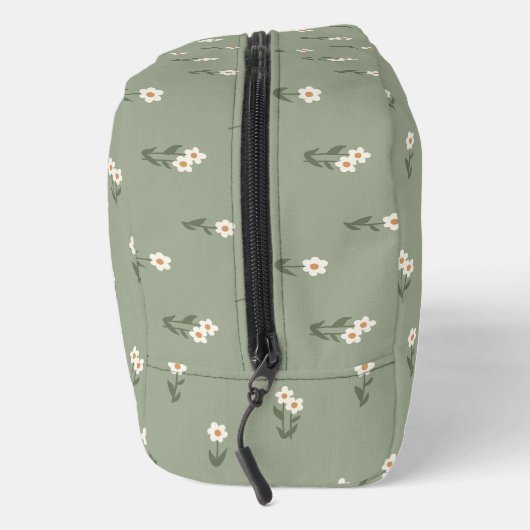 Ditsy Floral Boho Wildflower Sage Green Name ドップキット (右)