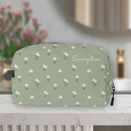 Ditsy Floral Boho Wildflower Sage Green Name ドップキット
