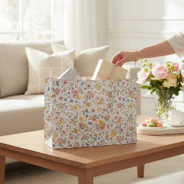 Ditsy Floral Botanical Garden Gift Bag ラージペーパーバッグ