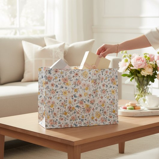 Ditsy Floral Botanical Garden Gift Bag ラージペーパーバッグ