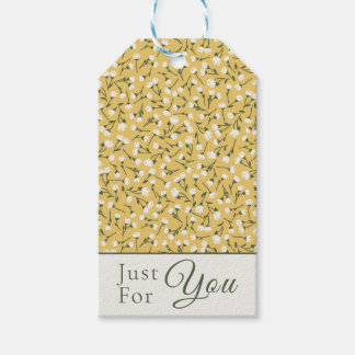 Ditsy Floral "Just For You" - Mustard Cream ギフトタグ