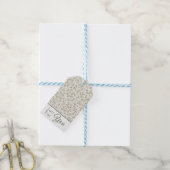 Ditsy Floral "Just For You" - Oatmeal Linen ギフトタグ (より糸付き)