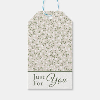 Ditsy Floral "Just For You" - Oatmeal Linen ギフトタグ