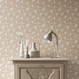 Ditsy Floral Muted Neutral Soft Pale Tan Taupe 壁紙