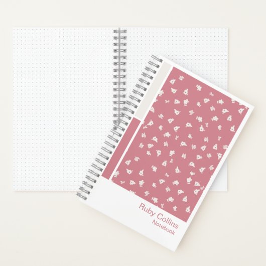 Ditsy Floral Vertical Palette Notebook ノートブック (内側)