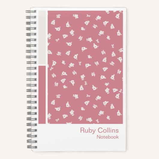 Ditsy Floral Vertical Palette Notebook ノートブック (正面)