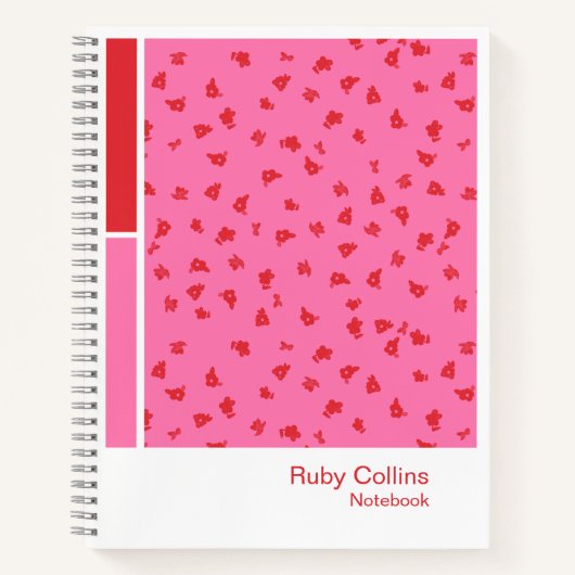 Ditsy Floral Vertical Palette Notebook ノートブック (正面)