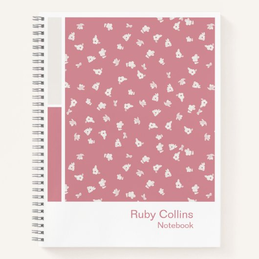 Ditsy Floral Vertical Palette Notebook ノートブック (正面)