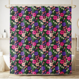 Ditsy Floral Wildflowers Shower Curtain シャワーカーテン