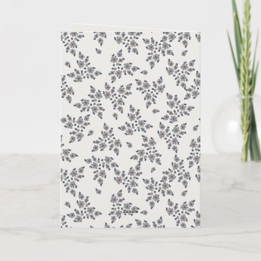 Ditsy Florals in Grey カード (裏面)