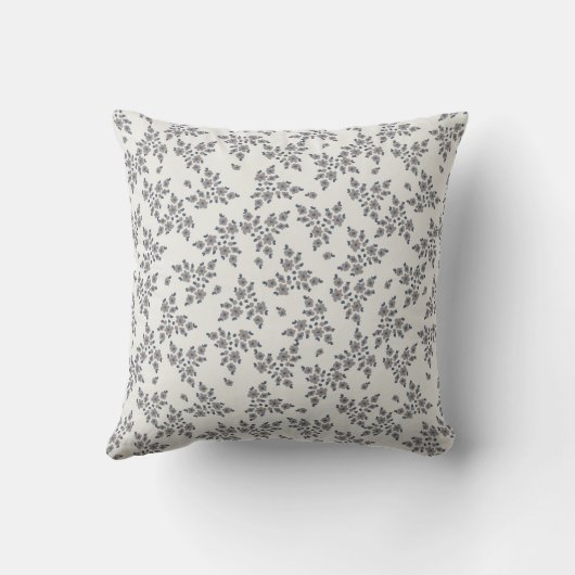 Ditsy Florals in Grey クッション (裏面)