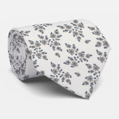 Ditsy Florals in Grey ネクタイ (ロール)