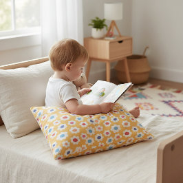 Ditsy Flower Nursery Decor Accent Pillow アクセントクッション