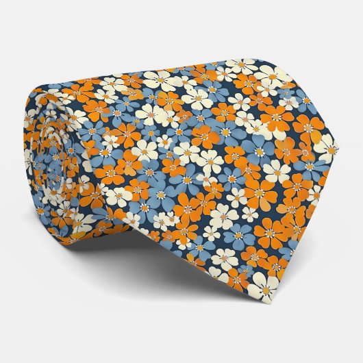 Ditsy Flowers Pattern  ネクタイ (ロール)