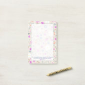 Ditsy Flowers Pattern Hand-illustrated Scripture ポストイット (デスク上)
