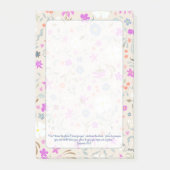Ditsy Flowers Pattern Hand-illustrated Scripture ポストイット (正面)