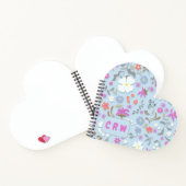 Ditsy Pop Floral Art Monogrammed Heart Shape ノートブック (内部)