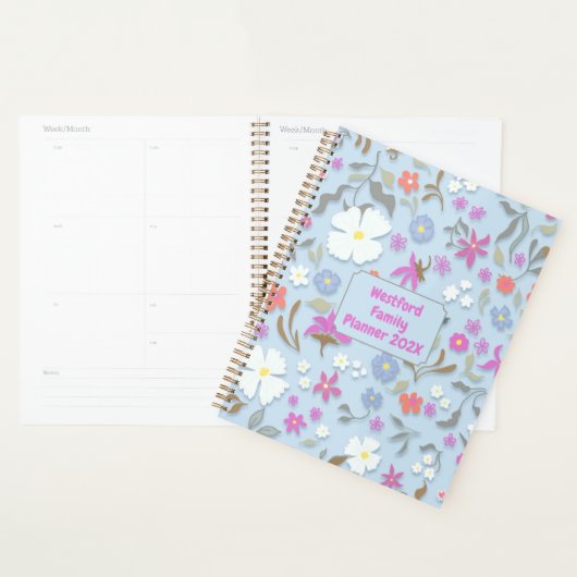 Ditsy Pop Floral Art Personal Family Planner プランナー手帳 (ディスプレー)