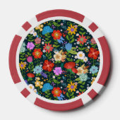 Ditsy seamless Flowers Pattern-13554 ポーカーチップ (裏面)