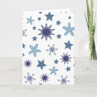 Ditsy Snowflake pattern backgrounds textures カード