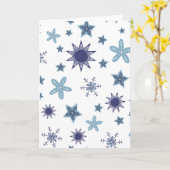 Ditsy Snowflake pattern backgrounds textures カード (黄色い花)