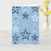 Ditsy Snowflake pattern backgrounds textures カード (黄色い花)
