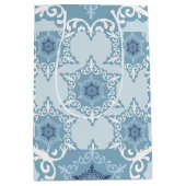 Ditsy Snowflake pattern backgrounds textures ミディアムペーパーバッグ (正面)