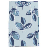 Ditsy Snowflake pattern backgrounds textures ミディアムペーパーバッグ (正面)