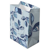 Ditsy Snowflake pattern backgrounds textures ミディアムペーパーバッグ (裏面アングル)